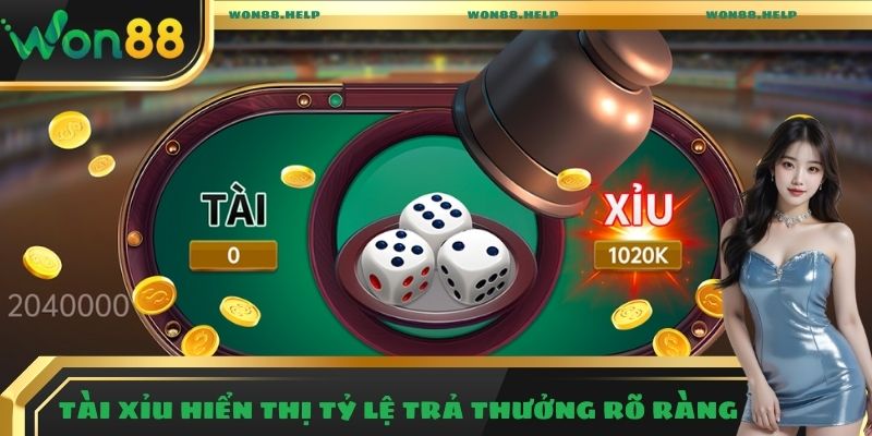 Tài Xỉu Won88 - Tỷ Lệ Thưởng Hấp Dẫn Và Cơ Hội Thắng Cực Cao 3 Tài Xỉu hiển thị tỷ lệ trả thưởng rõ ràng
