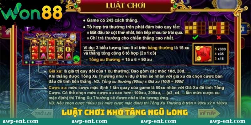 Luật chơi kho tàng ngũ long