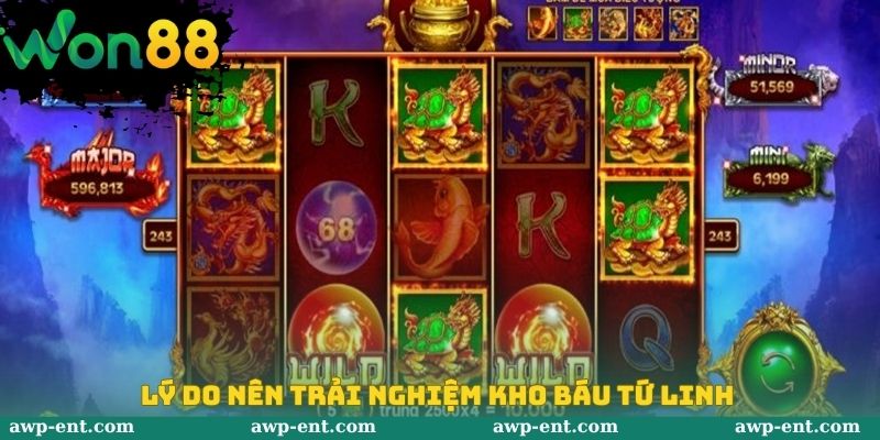 Kho Báu Tứ Linh Won88 - Trò Chơi Hấp Dẫn Lợi Nhuận Cao 2 Lý do nên trải nghiệm kho báu tứ linh